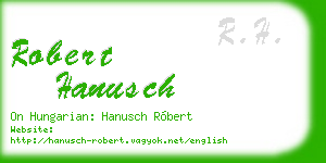 robert hanusch business card